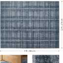YIHOUSE 9x12 Blue Grey Distressed Plaid Area Rug for Living Room