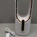 CHICIRIS Bladeless Fan Touch Control Portable Table USB Charging,Silent Cooling Fan Mini Desktop Fan, Fan Bladeless with 3 Cooling Speeds, For Bedroom Office Home Outdoor USB Charging White