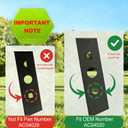 20inch Lawn Mower 40V Blade Replacement for Ryobi RY401011 RY40180 RY40190 RY401120 RY40LM30 20Inch 40V Brushless Mowers,Half-Moon & Round Center Hole,Steel Low Lift Blade Replace AC04020,2Pcs