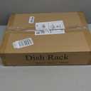 SNTD Dish Drying Rack for Kitchen Counter  Large Dish Rack with Drainboard, Rustproof Dish Drainer with Utensil Holder for Sink, White