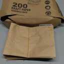 Kraft Paper Sandwich Style Bags (200) 6"x 1"x 8" Dry Wax Grease Resistant Bags. Perfect for Sandwiches, Cookies, Pastries, take-out, and Gifts. Made in the USA.
