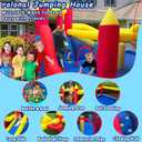 Bounce House,Inflatable Bouncer with Air Blower for Kids 3-10,Outdoor and Indoor Jumping Castle with Long Slide,Trampoline,Obstacles,Climbing Wall,Ball Pit/Water Pool