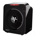 Velocity One 750-Watt, 2559 BTU Personal Electric Space Fan Heater, 2 Heat Settings, Advanced Safety Features, Black