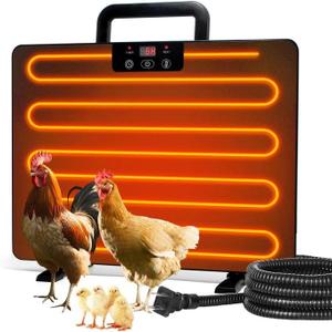 Chicken Coop Heater Radiant Heat Panel,Heat Warmer for Chicken Coop,Chicken Heater with Control Timing Function & Adjustable Temp for Chicken Kitten Pet Animal