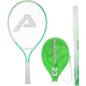 AMA SPORT Kids Tennis Racket for Junior Toddlers Starter Kit Tennis Racquet for Girls and Boys with 420D Nylon Shoulder Strap Bag, 23"