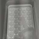 WIBIMEN Ice Cube Tray with Lid and Bin - Round Ice Trays for Freezer with Lid - Ice Cube Trays for Freezer with Ice Container (1"-2 PACK White)