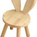 IEUDNS Children Chair Wood Footstool Boys Girls Stable Stepstool Kids Ottoman Foot Stool for Playroom Doorway Nursery Apartment Home