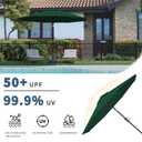 10FT Patio Umbrella, Outdoor Umbrella with Push Button Tilt and Crank, 8 Sturdy Ribs, UV Protection & Waterproof Market Umbrella for Pool, Backyard, Beach,Deck (Dark Green)