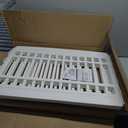 Sweetcrispy Plastic Dog Playpen - 4-Panel 24" Expandable & Durable Pet Fence for Medium Dogs - Indoor & Outdoor Portable Puppy Playpen with Secure Locking Door, White