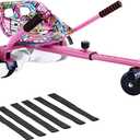 Eco-Friendly Hoverboard Seat Attachment - Cool Seat, Swivel Wheel, Adjustable Length - Compatible with 6.5", 8", 8.5", 10" Hoverboards - Safe & Enjoyable Riding for Kids and Teenager (Pink)