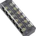 uxcell 6 Positions Dual Rows 600V 60A Wire Barrier Block Terminal Strip TBC-6006