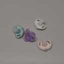 Tommee Tippee Ultra-Light Silicone Pacifier, 0-6 Months, Symmetrical One-Piece Design, BPA-Free Silicone Binkies, Pink/Purple/Green, Pack of 4