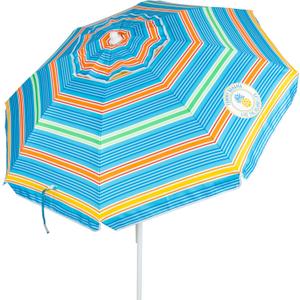 Tommy Bahama 6' UPF 50+ Tilt Beach Umbrella with Integrated Sand Anchor, Wind Vent, and Carry Bag