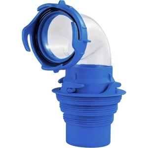 6-in-1 Universal RV Sewer Hose Elbow Kit, 90-Degree Clear Adapter with Threaded Fittings & Odor-Proof Gasket, Fits 4 Standard Dump Station Inlets