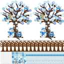 Cinrobiye 30 Set Winter Craft Kit Snowflake DIY Tree Winter Art Craft Ornaments Making Art Crafts for Christmas Holiday Sunday School Classroom Home Preschool Party Activities Favor Decor Supplies