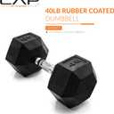 CAP Barbell Coated Hex Dumbbell Weight - Single | 10-120 lbs | Multiple Options