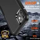 SPIDERCASE Shockproof for iPhone 11 Case,[10 FT Military Grade Drop Protection],with 2 pcs[Tempered Glass Screen Protector+Camera Lens Protector] Heavy Duty Full-Body Protective Phone Case, Black