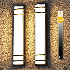 Exterior Wall Lights,2Packs 36w Dimmable LED Modern Porch & Patio Wall Light Fixture, 23.6in Black Exterior Sconce Wall Mounted Lights Suitable for Garage Living Room Courtyard House(3000K)