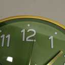 Roymnie Wall Clock Green, 10 Inch Silent Wall Clocks Battery Operated-Modern Non Ticking Analog Clock Decorative for Kitchen Bedroom Office Bathroom(Gold)