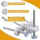 Dreyoo Baby Gate Extender Extension, 4 Pack Pet Gate Threaded Spindle Rods M8 (8MM) Accessory Screw Bolts, Replacement Hardware Parts for Pressure Mounted Baby Gate (Protector Style)