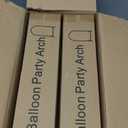 HEMMOTOP Metal Arch Backdrop Stand Set of 2 (7.2ft + 6ft), Wedding Arch Frame, Stable Background Stand with Square Base Ground Nails, for Birthday Party Baby Shower Garland Decoration, Gold