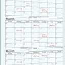 Glass Whiteboard Calendar Dry-Erase White Board Planner Glass Large Wall Mounted Calendar with Marker Tray for Wall Home or Office(Transparent,36" X 24",3 Month)