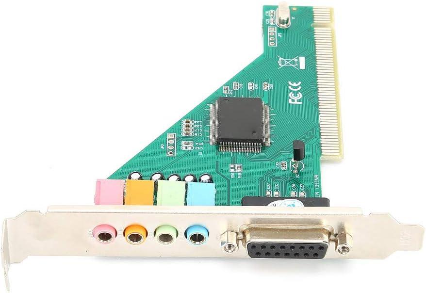 CMI8738 PCI Sound Card, PCI Sound Card Channel 4.1 for Computer Desktop Internal Audio Karte Stereo Surround