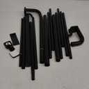 Double Curtain Rods for Windows 72-144 inch, 1 Inch Black Adjustable Around Heavy Duty Decorative Drapery Rod For Room