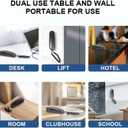 OF-990 Slimline Telephone Wall-Mountable Basic Corded Telephone No AC Power Required, Corded Home Phone Black
