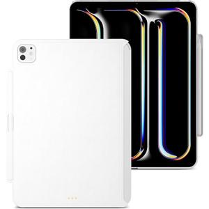MAGEASY CoverBuddy for 2025/2024 iPad Pro 11"  iPad Pro Case Compatible with Magic Keyboard for iPad Pro (M5/M4), Enhanced Thickness & Heat Dissipation  White (5.0 Leather)