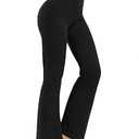 Promover Bootcut Yoga Pants for Women High Waist Dress Pants Flare Leggings Bootleg Workout Pant for Casual Work(Black-31,L)