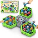 Whack Game Mole for Toddlers, Toys for 3-12 Year Old Boys Girls, Interactive Educational Multiplayer Toys with 3 Modes & 3 Hammers, Sound & Light, Birthday Xmas Gifts for 3 4 5 6 7+ Year Old Boys Girl (Green)