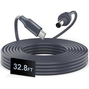 Starlink Mini Cable 10M/32.8FT USB C to DC Power Cables Cord 100W Input, DC Power Cables Direct to USB-C for Starlink Mini Work with 100W+ PD Source Waterproof