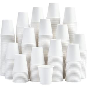 LITOPAK 480 Pack 5 oz Disposable Paper Coffee Cups, White Hot Espresso Cups for Party, Picnic, and Travel