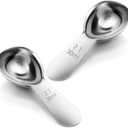 2 Tbsp Scoop Coffee Scoop, 2 Tablespoon Measuring Spoons(30ml), 18/8 Stainless Steel Short Handled Measure Scooper for Calculateing and Grinding Tea Sugar Christmas Kitchen Gift Jar Beans