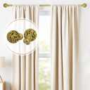 Curtain Rods 18 to 64 inches (1.5-5.33 ft), 1 Inch Diameter Adjustable Heavy Duty Curtain Rods with Decorative Openwork Carved finials for Home Decorative Curtain Rod Gold