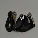 Adjustable Nylon Cross Ties 2 Pack-Cross Tie with Panic Snap and Bull Snap - Adjusts from 44.5" to 78.3" (Black)