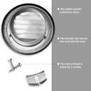 FRESH SPEED 4-Inch Round Stainless Steel Dryer Vent Covers Ventilation Grill Hood for Home