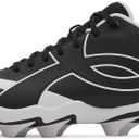 Under Armour Boys' Leadoff Icon Mid Rm Jr Baseball Cleats (Black)
