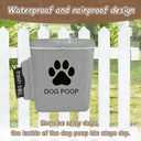 Dog Poop Trash Can Outside Hanging, 2 Gallon Wall Mount Dog Poop Trash Can with Trash Bag Dispenser, Small Pet Waste Bin with Lid, Hanging Pet Waste Disposal Container for Fence, Garbage, Outdoors