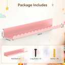 Floating Shelves for Wall, 23 Inch Metal Nursery Book Shelves 4 Pack, Wall Mounted Book Shelf for Kids Room, Bedroom, Bathroom, Playroom Decor (Pink)