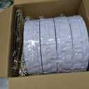 LIYH 200 Pcs Gold Dessert Plates,100 Pcs Appetizer Plates 7.5" and 100 Pcs Gold Plastic Forks 5", Cake Plates, Disposable Salad Plate Wedding Cake Plate Forks for Parties, Birthdays, Wedding