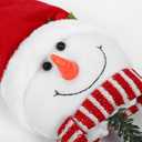 Snowman Christmas Tree Topper: Snowman christmas tree hugger with Red Hat & Scarf - Xmas Decoration with Wreath Rope for Indoor Decorations Holiday Winter Wonderland Party Supplies(5 Pieces)