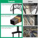 TomCare Garden Hose Holder 4 Spikes Garden Hose Reel Hose Stand Upgraded Water Hose Storage with Tool Hooks Garden Hose Hanger Organizer Holds 160ft Hoses for Outside Yard Lawn, Black