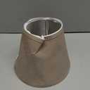 Aspen Creative 56028, Empire Uno Lamp Shade in Medium Brown Burlap Textured Fabric, 5" Top x 9" Bottom x 7" Slant Height, Slip UNO 33mm