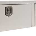 Buyers Products 1702840 White Steel Topsider Truck Box With T-Handle Latch, 16 x 13 x 72 Inch, Truck Tool Box For Storage And Organization, Lockable Tool Chest For Work Trucks