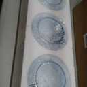 3-Pack Blue Ripple Glass Globe Cover for Ceiling Fixture Replacement, E26 Base 1-5/8 Inch Fitter, Globe Cover for Ceiling Wall Fixtures Lamp Posts or Streetlights