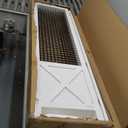 Wnutrees 4 Panel Gridwall Display, Portable Freestanding Display Board for Craft/Art Shows, Retail, Events, Decorative Wood Room Divider Folding Screens, White