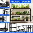 55-75 Gallon Aquarium Stand, 1000LBS Capacity Fish Tank Stand with 3-Tier Shelves & Integrated Power Strip, Heavy Duty Metal Frame for Fish Tanks and Reptile Terrariums