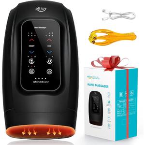 Hand Massager with Heat and Compression, ALLJOY Hand Massager for Arthritis and Carpal Tunnel Relief- Fathers day Gift-s for Dad, Touchscreen Cordless Carpal Tunnel Massager,Dad Birthday Gifts for Men
